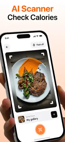 Smart Calorie AI scanning food